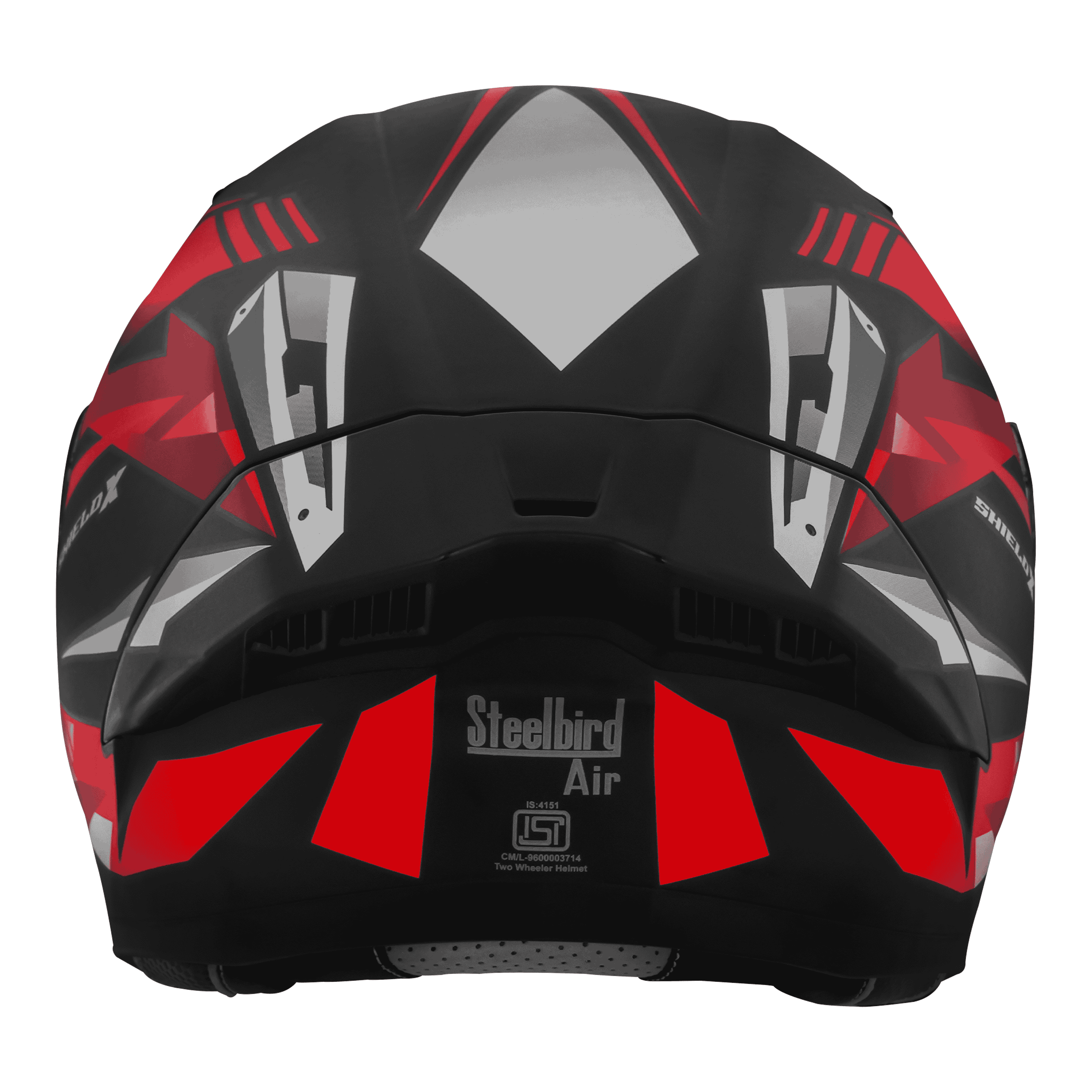 SBA-20 ISS SHIELD X GLOSSY BLACK WITH RED